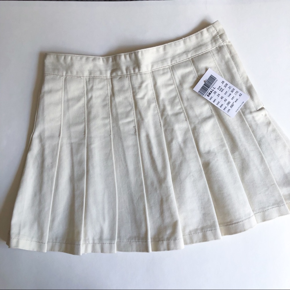 Cream Tennis Skirt with Shorts